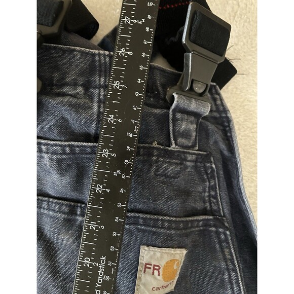 Carhartt FR Cat 2 Bibs Overalls Blue 44x30 Fair Condition - Picture 11 of 12